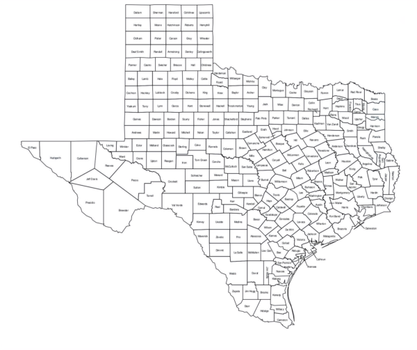 Map of Texas Counties - Ndangira.net