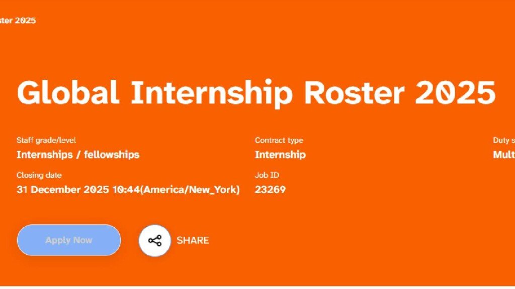 UNFPA Global Internship Roster 2025 : Multiple Duty stations