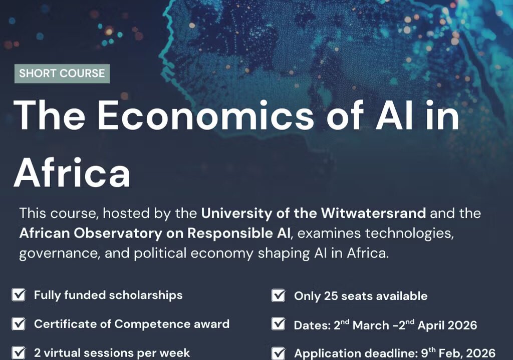 Fully Funded Short Course — The Economics of Artificial Intelligence in Africa